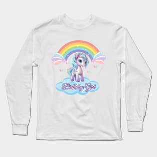 Birthday Girl Unicorn Long Sleeve T-Shirt